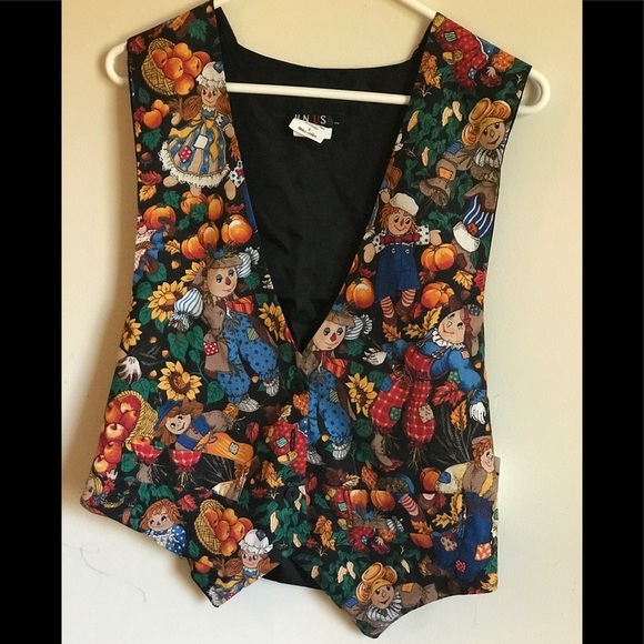 Rare Vintage Raggedy Ann &Andy Harvest Fall Vest - Picture 3 of 7